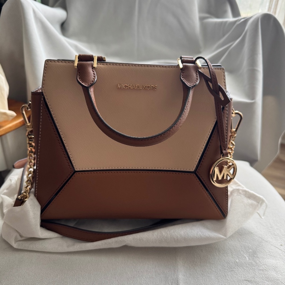 Michael Kors Tri Color Leather Satchel